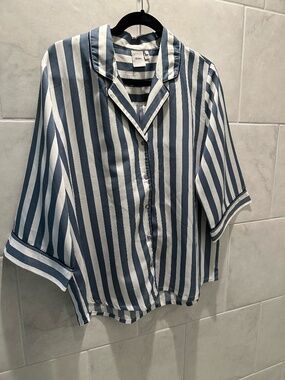 ICHI oversized 'pajama look' shirt, size L